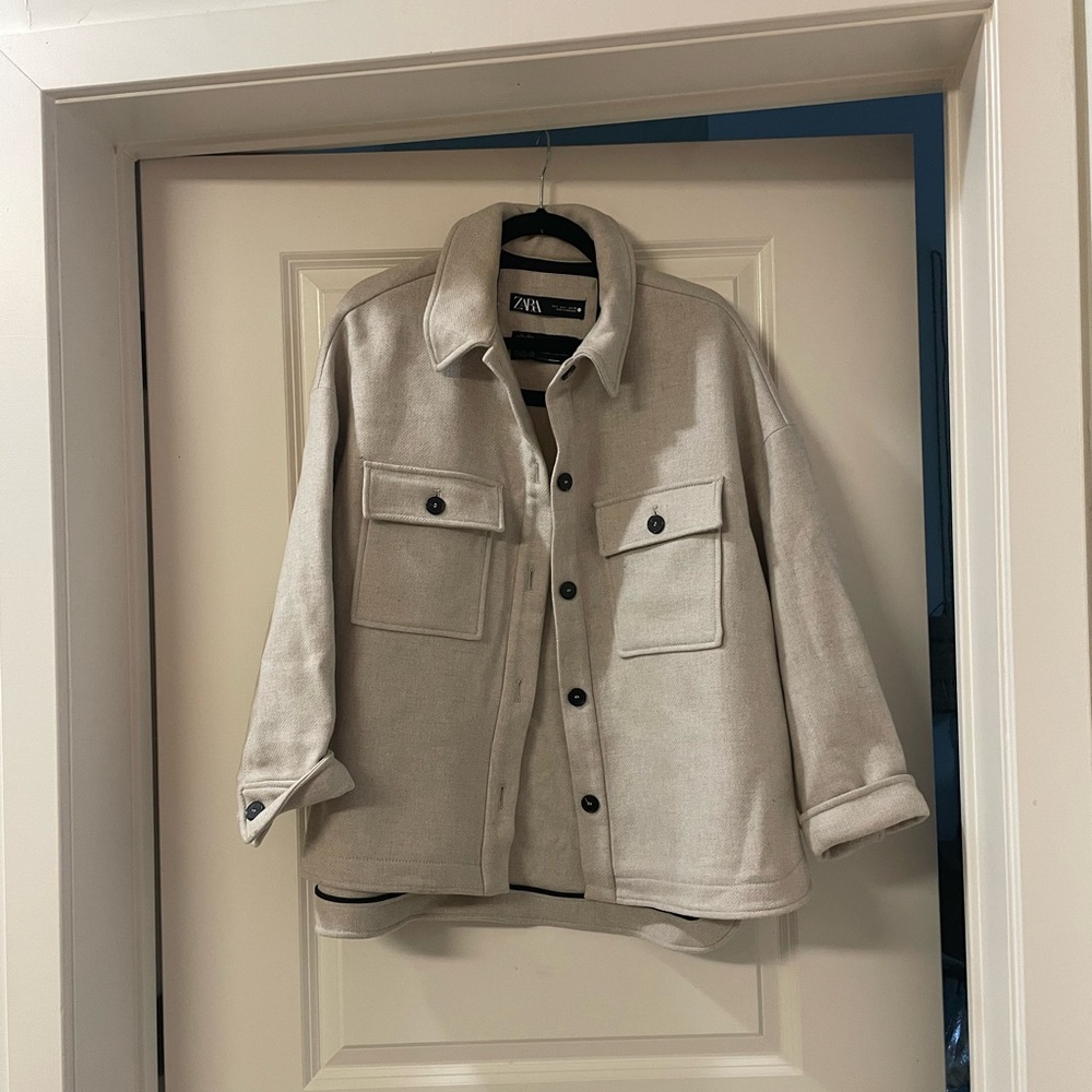 Zara Wool Shirt Jacket